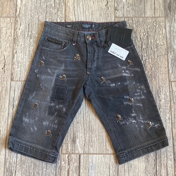 Philipp Plein denim shorts size 26 - Picture 1 of 15